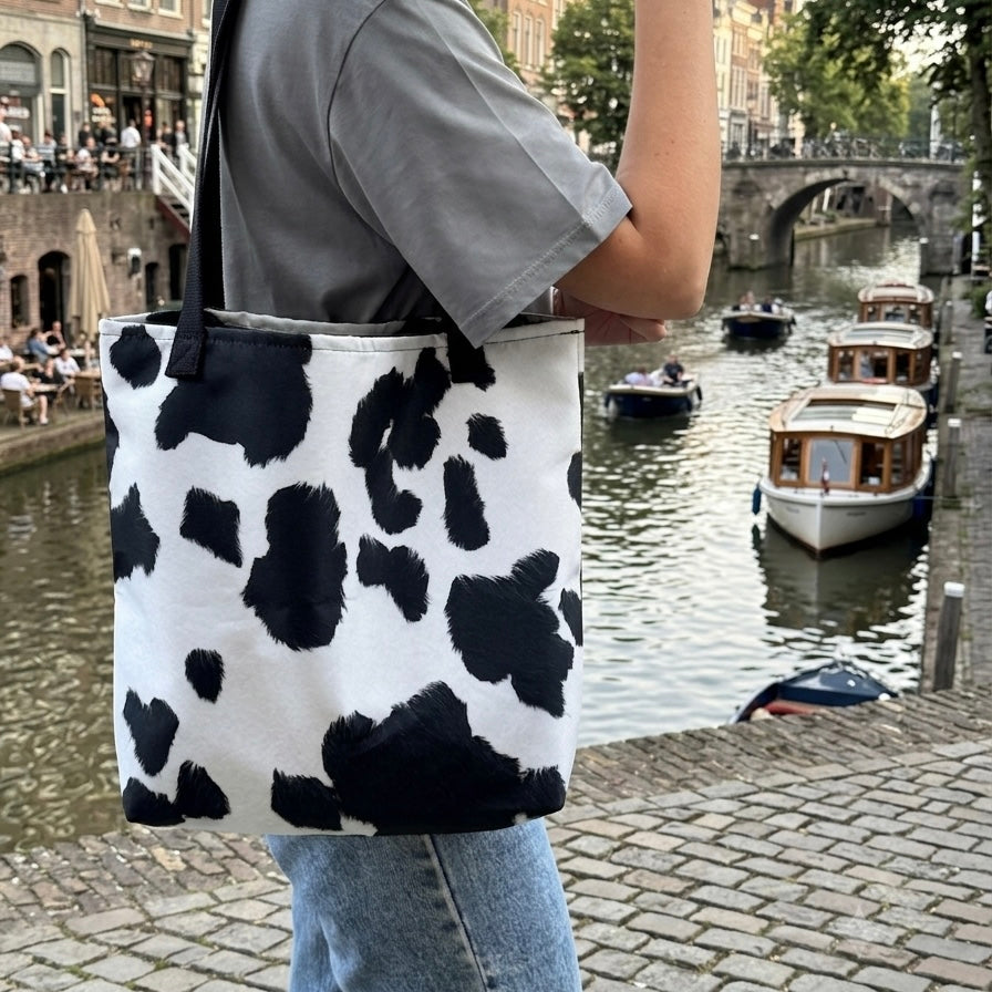 Cowboy-bag met koeienprint